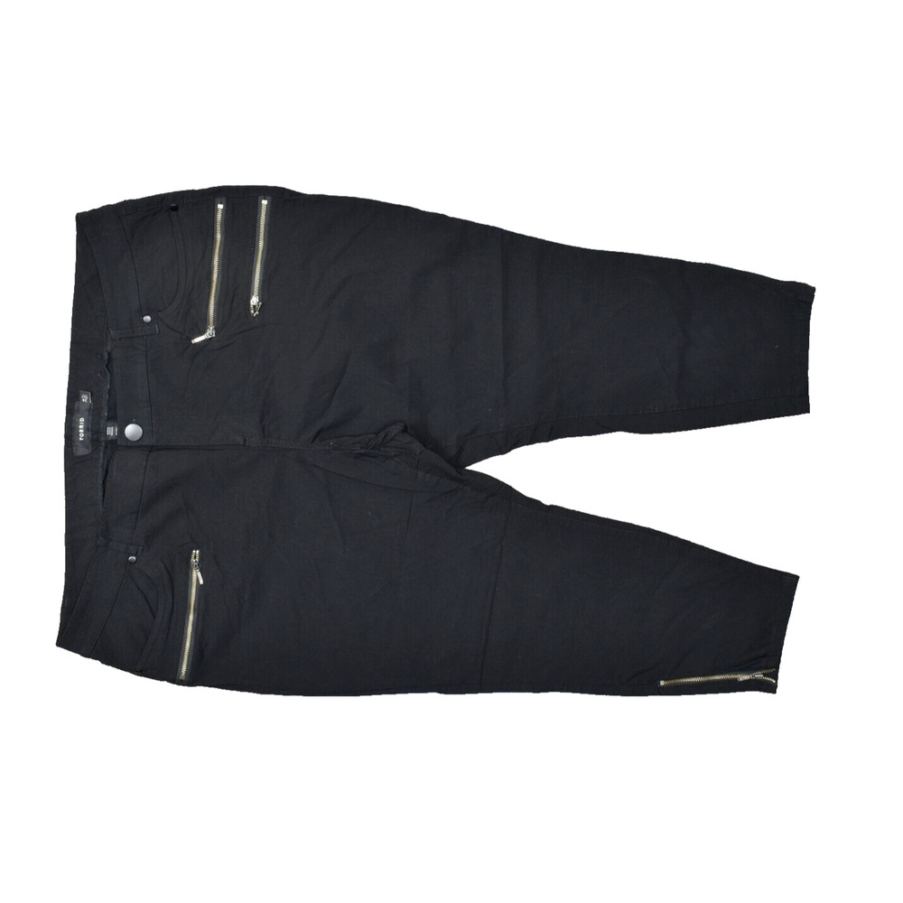 Torrid Women's Plus Size 24 Dress Pants Skinny Pants Black Rayon Zip Solid